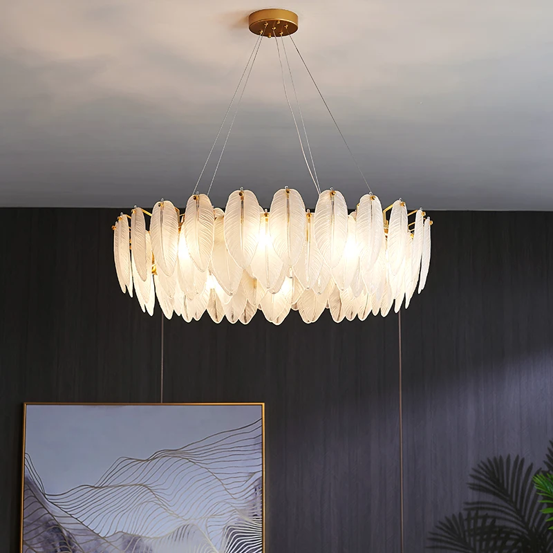 Artistic White Glass Goose Feather LED chandelier creative villa bedroom Lighting Lustre Suspension Luminaire Lampen For Foyer
Artistic White Glass Goose Feather LED chandelier creative villa bedroom Lighting Lustre Suspension Luminaire Lampen For Foyer