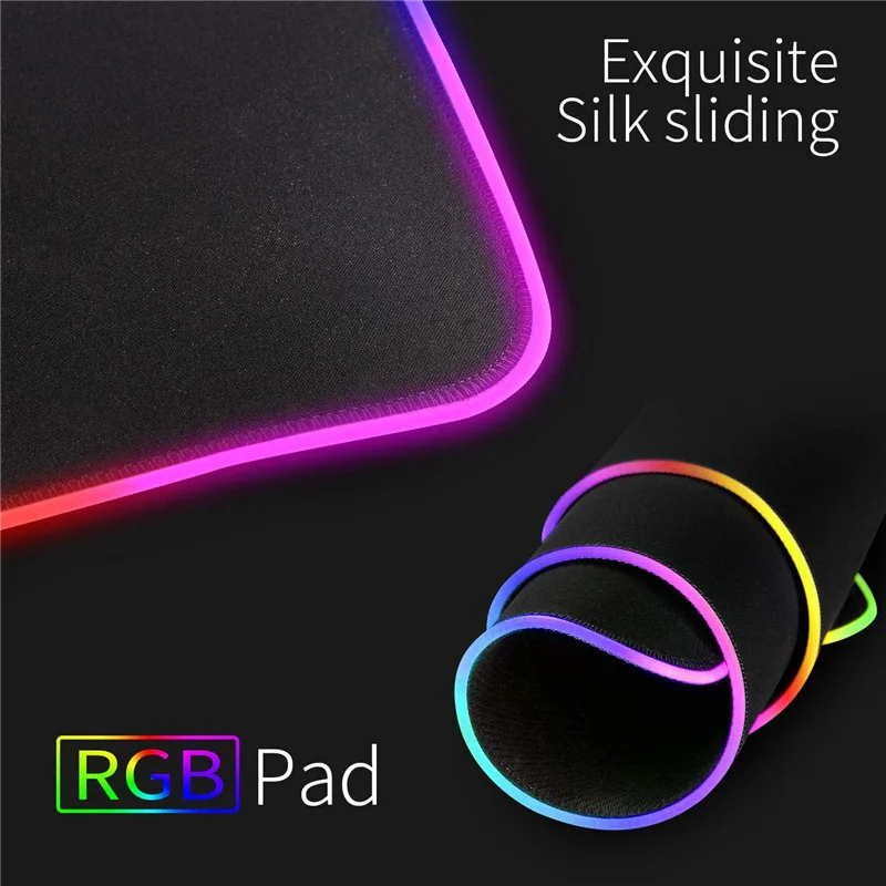 RGB Gaming Mouse Pad Large Size Colorful Luminous for PC Computer Desktop 7 Colors LED Light Desk Mat Gaming Keyboard pad
RGB Gaming Mouse Pad Large Size Colorful Luminous for PC Computer Desktop 7 Colors LED Light Desk Mat Gaming Keyboard pad
