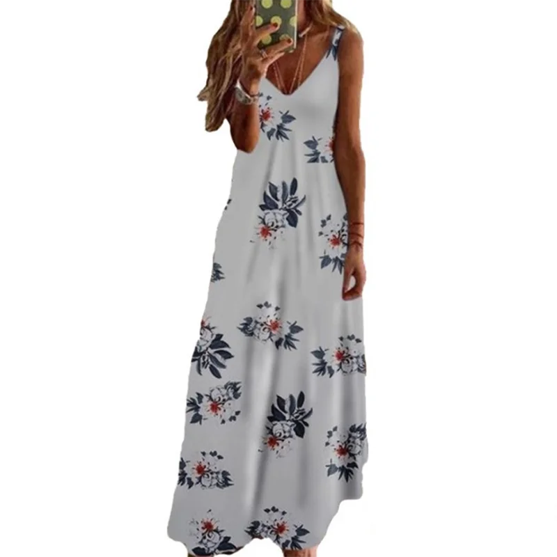 2021 Summer Elegant Sexy Beach Long Dress Women Print Flowers Polka-dot Strap Ladies Halter Boho Dress Women Vestidos Fashion
2021 Summer Elegant Sexy Beach Long Dress Women Print Flowers Polka-dot Strap Ladies Halter Boho Dress Women Vestidos Fashion