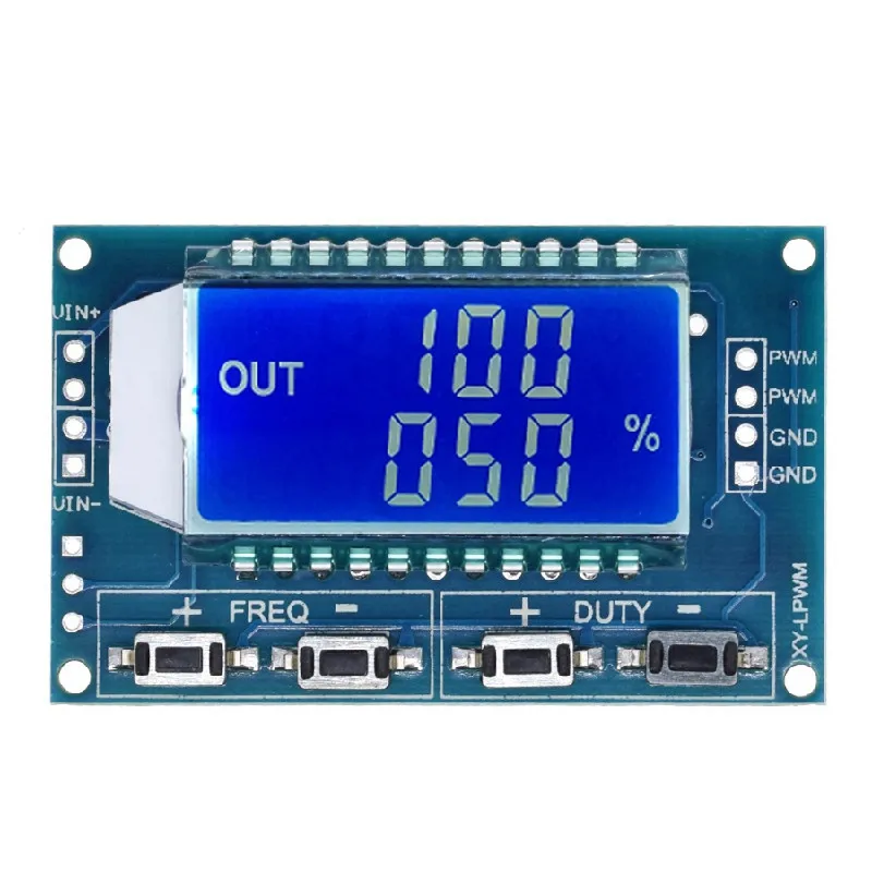 Adjustable PWM Signal Generator Module 3.3-30V 1Hz-150KHz Square Wave Digital LCD Display 3 Channel Pulse Frequency Duty Cycle
Adjustable PWM Signal Generator Module 3.3-30V 1Hz-150KHz Square Wave Digital LCD Display 3 Channel Pulse Frequency Duty Cycle