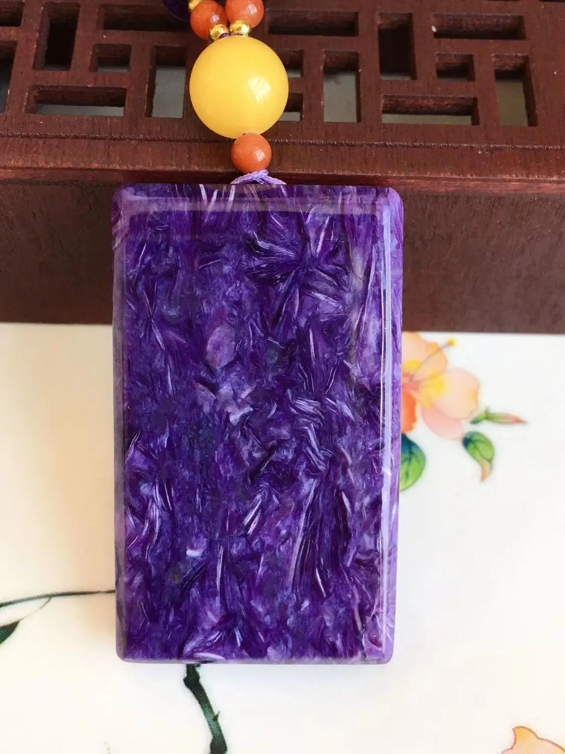 Natural Purple Charoite Rectangle Pendant 43×25×9mm Stone Beads Men Woman Gift Necklace Pendant AAAAA
Natural Purple Charoite Rectangle Pendant 43×25×9mm Stone Beads Men Woman Gift Necklace Pendant AAAAA
