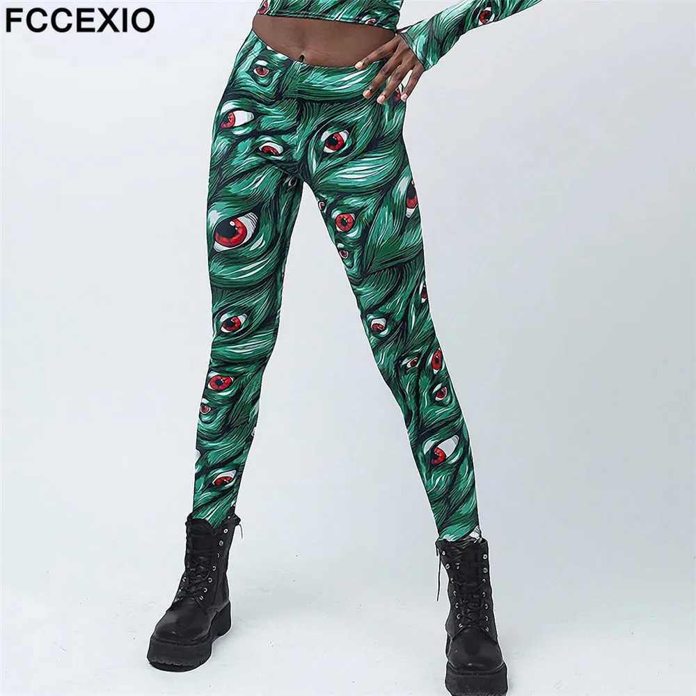 FCCEXIO 220gsm Double Side Brushed Milk Silk Print Demon Eyes Pattern Women Pant High Waist Fitness Elastic Legging
FCCEXIO 220gsm Double Side Brushed Milk Silk Print Demon Eyes Pattern Women Pant High Waist Fitness Elastic Legging