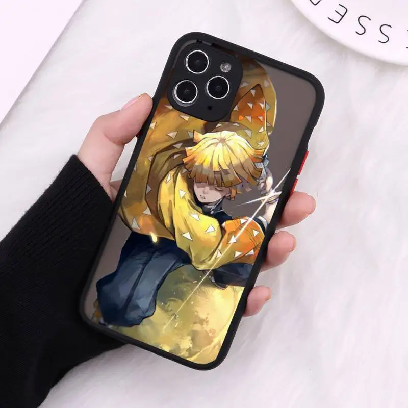 Anime Demon Slayer Comics Phone Cases Matte Transparent For iPhone 12 Mini 11 Pro XR XS Max 7 8 Plus