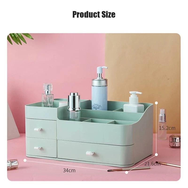 Large Capacity Drawer Make Up Organizer Bathroom Makeup Storage Box Women Skin Care Dressing Table Cosmetic Lipstick Beauty Case 
Large Capacity Drawer Make Up Organizer Bathroom Makeup Storage Box Women Skin Care Dressing Table Cosmetic Lipstick Beauty Case