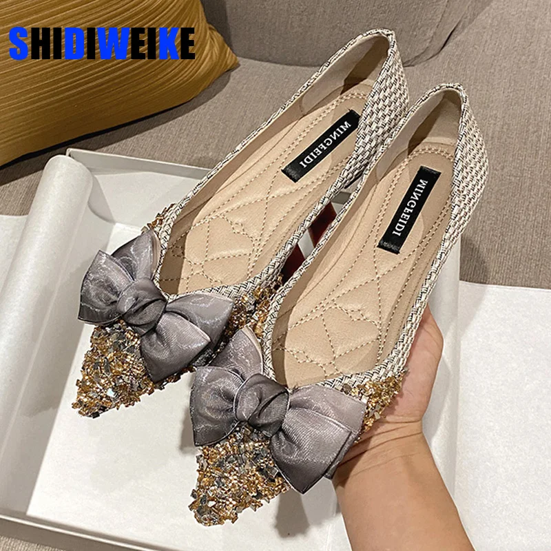 Women Flat Shoes Pointed-Toe Butterfly-knot Fashion Plus Size 43 Loafers For Women Flats Shallow Luxury Wedding Shoes AD1022
Women Flat Shoes Pointed-Toe Butterfly-knot Fashion Plus Size 43 Loafers For Women Flats Shallow Luxury Wedding Shoes AD1022