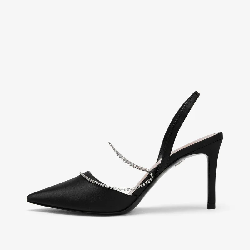 Fashion Rhinestone Chain with Pointed High Heel Shoes Women's Spring and Summer New Fine Heel Strap Sandals
Fashion Rhinestone Chain with Pointed High Heel Shoes Women's Spring and Summer New Fine Heel Strap Sandals