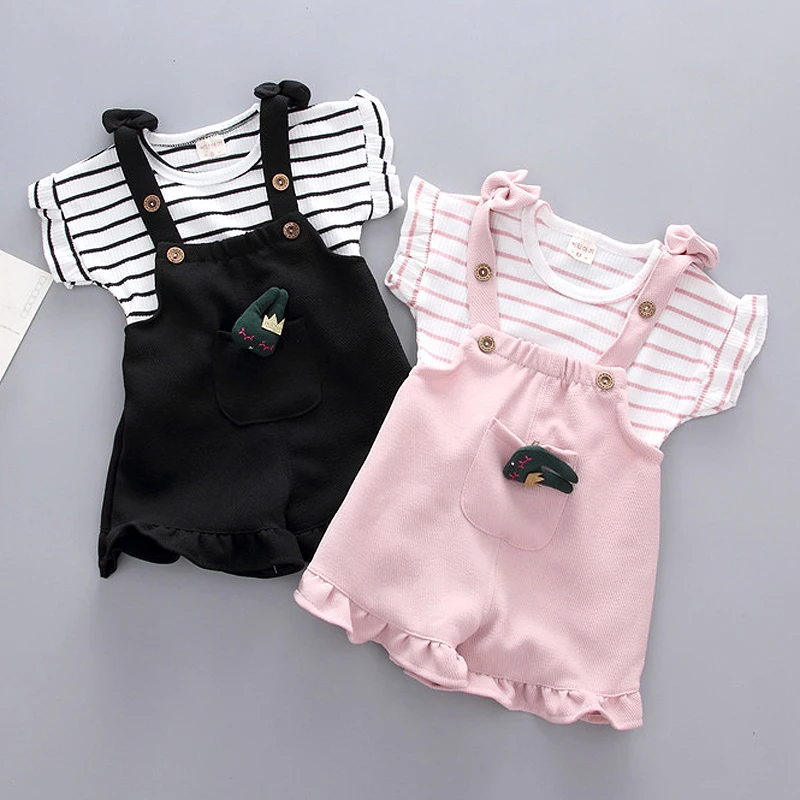 Cute Pocket Jumpsuit Children Costumes Baby Girl Clothes Kids Striped Shirt Summer Short Sleeve Cotton Overalls Casual Wear
Cute Pocket Jumpsuit Children Costumes Baby Girl Clothes Kids Striped Shirt Summer Short Sleeve Cotton Overalls Casual Wear