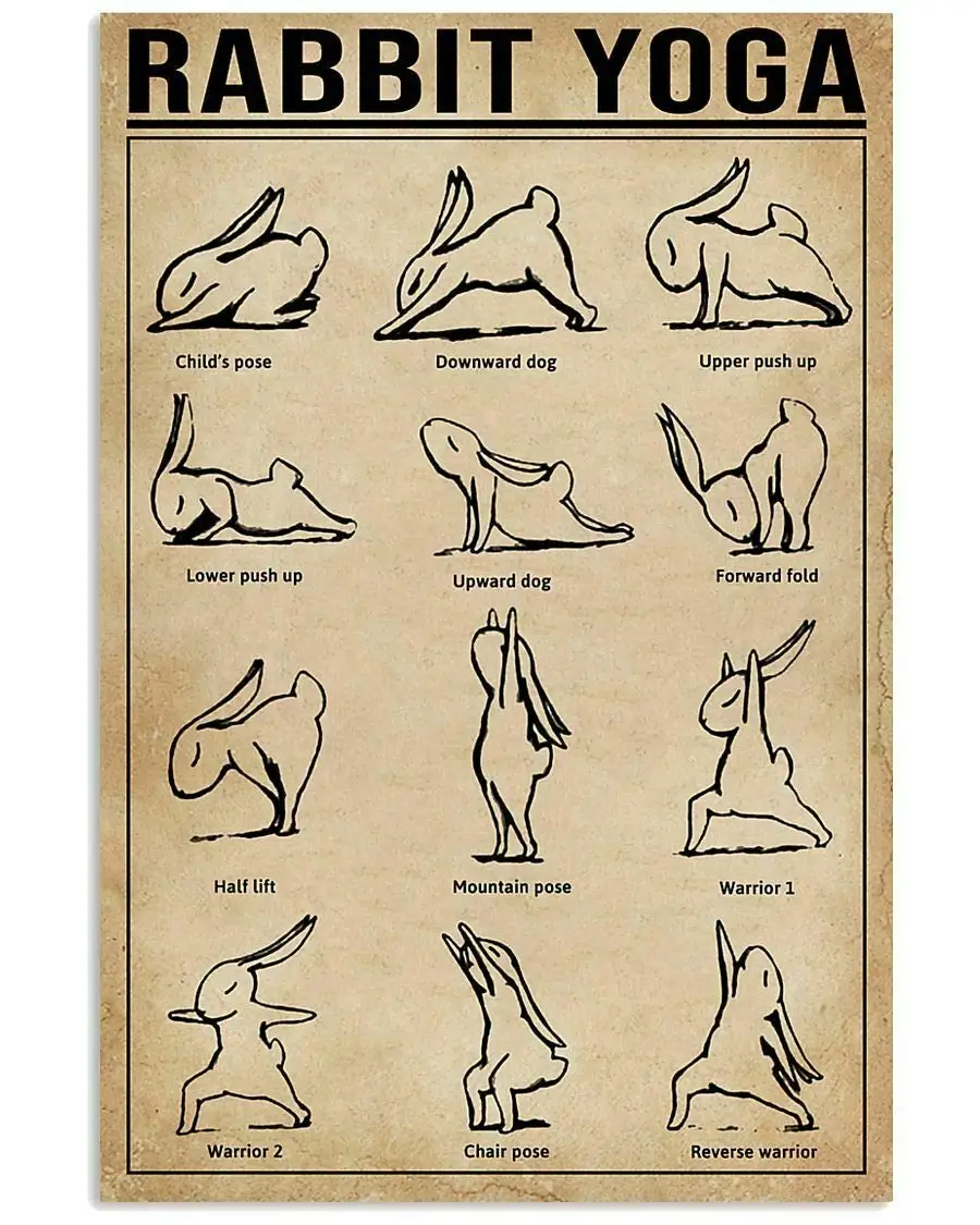 Rabbit Yoga Metal Sign Garage Street Cafe Bar Club Kitchen Wall Decoration Retro Metal Tin SignBest Gift for Family and Friends
Rabbit Yoga Metal Sign Garage Street Cafe Bar Club Kitchen Wall Decoration Retro Metal Tin SignBest Gift for Family and Friends