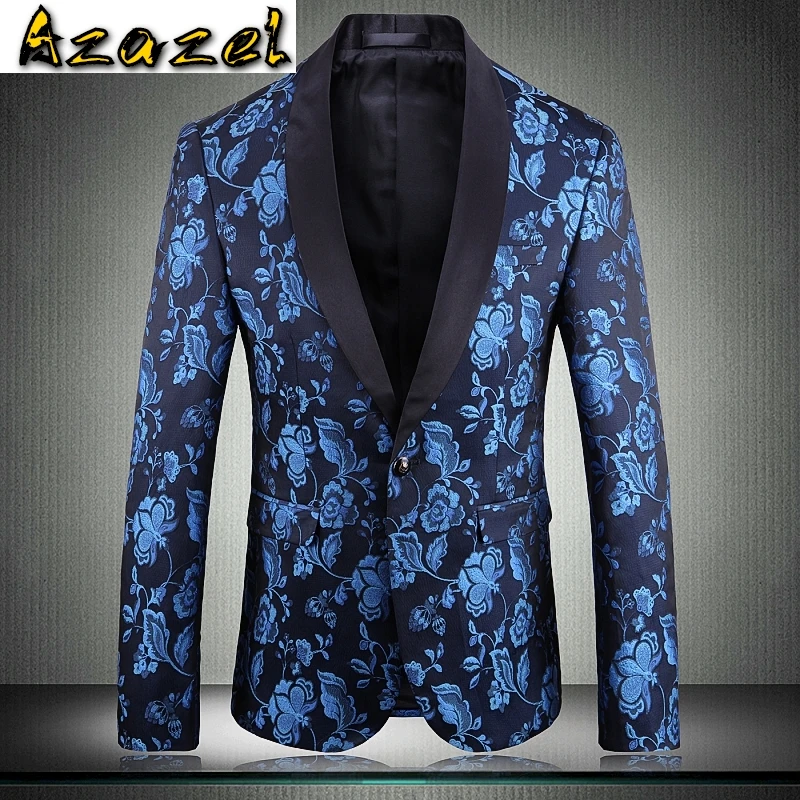 

Azazel Men Blazer Luxury Jacquard Mens Party Blazers Costume Singer Man Fashion Casual Slim Fit Wedding Blazers For Men 5XL