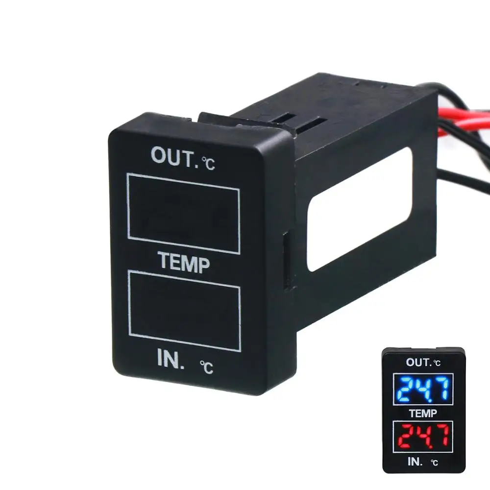 Car internal/external display, dual temperature sensors use for TOYOTA,Camry,Corolla,Yaris,RAV4,Reiz,Land Cruiser
Car internal/external display, dual temperature sensors use for TOYOTA,Camry,Corolla,Yaris,RAV4,Reiz,Land Cruiser