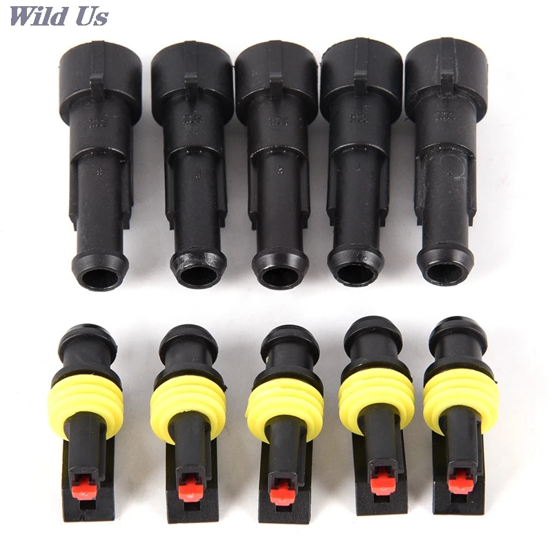 5set Waterproof Car Part 1 Pin Way Sealed Electrical Wire Auto Connector Plug Set Car Motorcycle for HID LED Light Fog Lamp
5set Waterproof Car Part 1 Pin Way Sealed Electrical Wire Auto Connector Plug Set Car Motorcycle for HID LED Light Fog Lamp