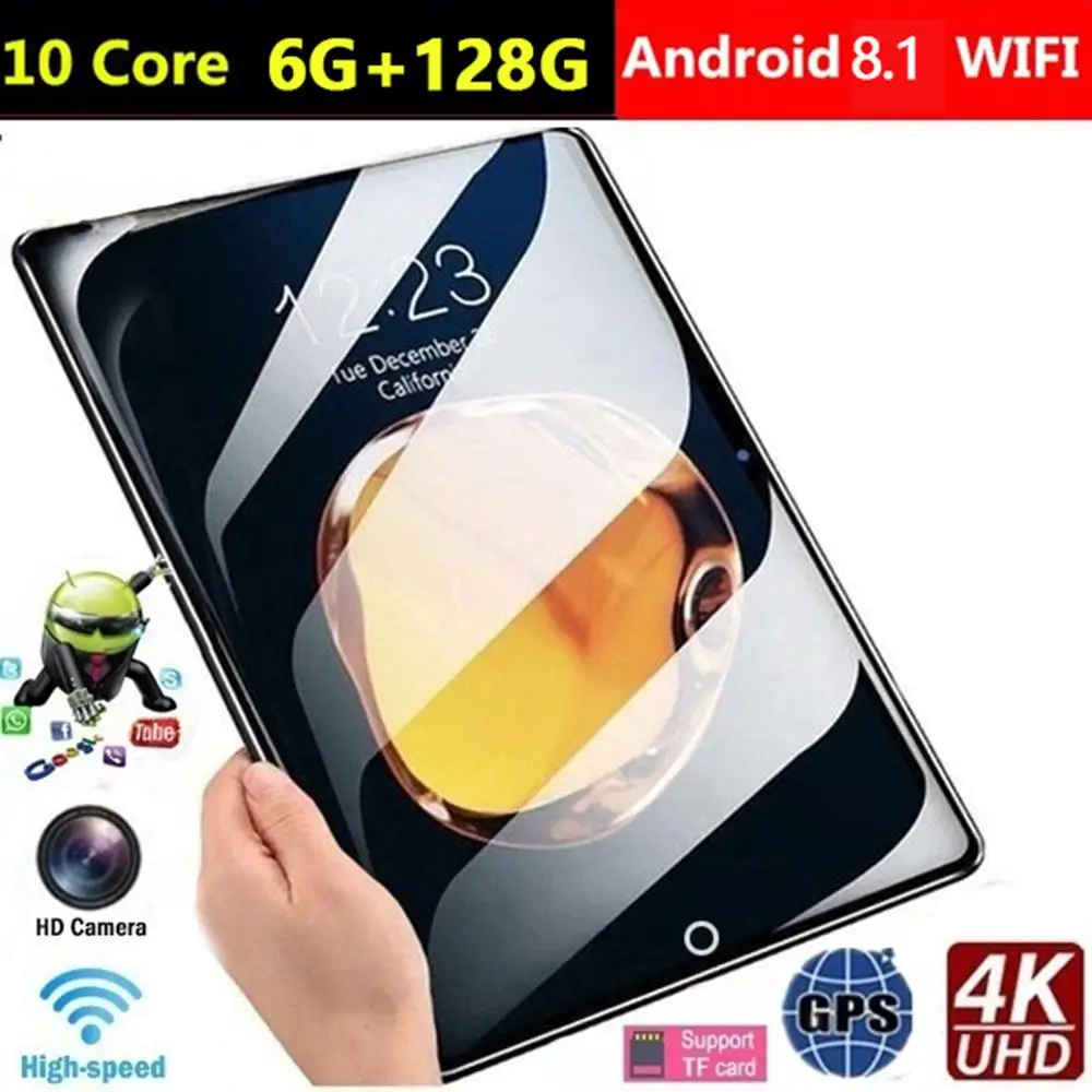 10.1 inch Android 9.0 Tablet PC 6GB RAM 128GB Storage 5MP Rear Camera Processor IPS Display Wi-Fi Bluetooth Tablet
10.1 inch Android 9.0 Tablet PC 6GB RAM 128GB Storage 5MP Rear Camera Processor IPS Display Wi-Fi Bluetooth Tablet