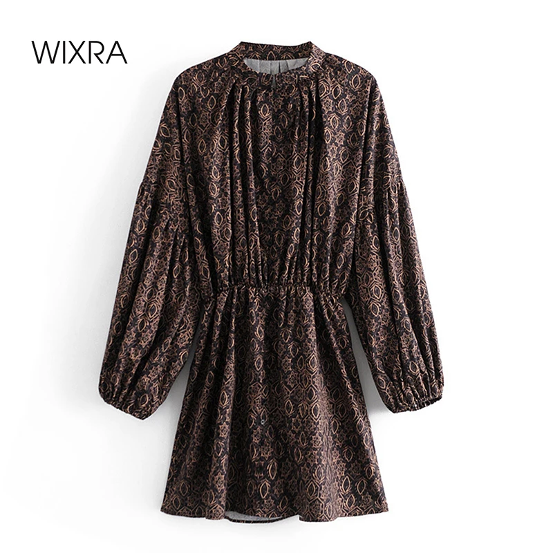 Wixra Womens Dress Full Puff Sleeve Loose Print Empire Mini Clothing High Street 2021 Spring Summer New
Wixra Womens Dress Full Puff Sleeve Loose Print Empire Mini Clothing High Street 2021 Spring Summer New