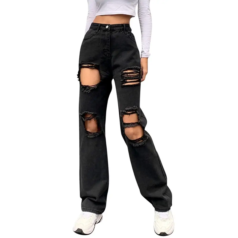 Straight Jeans Y2K Women High Waisted Slim Ripped Denim Pants Wide Leg Vintage Streetwear Full Length Trousers Spring Summer
Straight Jeans Y2K Women High Waisted Slim Ripped Denim Pants Wide Leg Vintage Streetwear Full Length Trousers Spring Summer