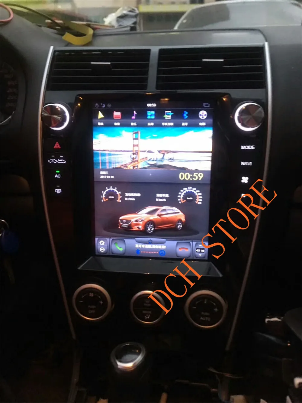10 4 ''Tesla стиль Android 9 0 PX6 CARPLAY IPS автомобильный DVD GPS навигация радио плеер для mazda 6