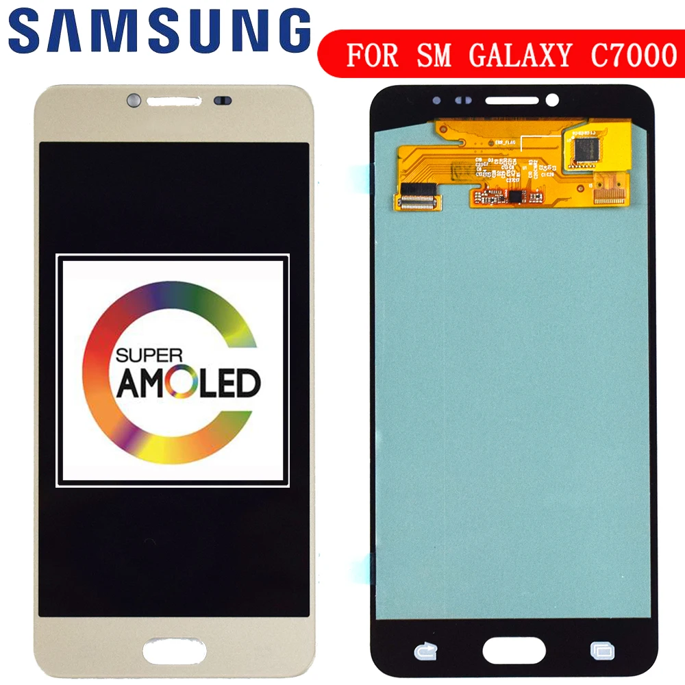 Новый OLED сменный ЖК-дисплей для телефона Samsung Galaxy C7 C7000 SM-C7000 Super AMOLED дисплей