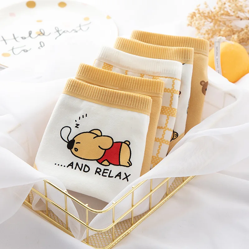 5PCS/Set Vogue Panties Women's Underwear In Pack Cute Kawaii Cotton Female Happy Underpants Funny Bear Print Soft Cartoons Sexy
5PCS/Set Vogue Panties Women's Underwear In Pack Cute Kawaii Cotton Female Happy Underpants Funny Bear Print Soft Cartoons Sexy