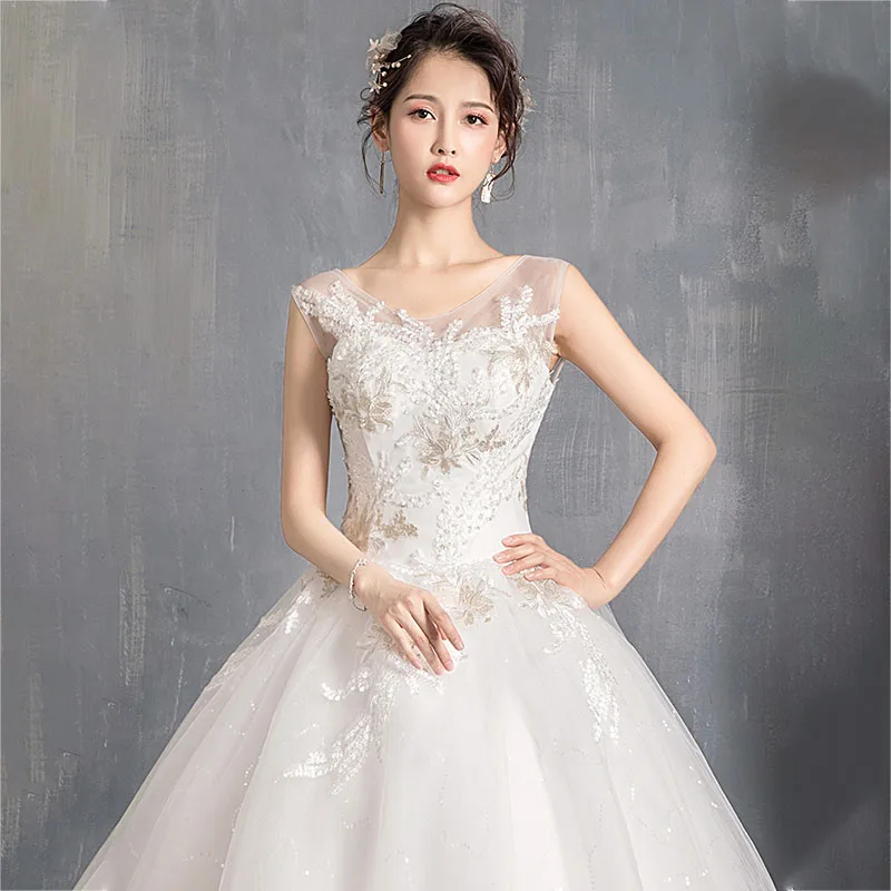 Elegant Wedding Dress It's Yiiya AR666 Crystal Lace Modest Wedding Dresses For Women Embroidery V-neck Sleeveless Wedding Gowns
Elegant Wedding Dress It's Yiiya AR666 Crystal Lace Modest Wedding Dresses For Women Embroidery V-neck Sleeveless Wedding Gowns