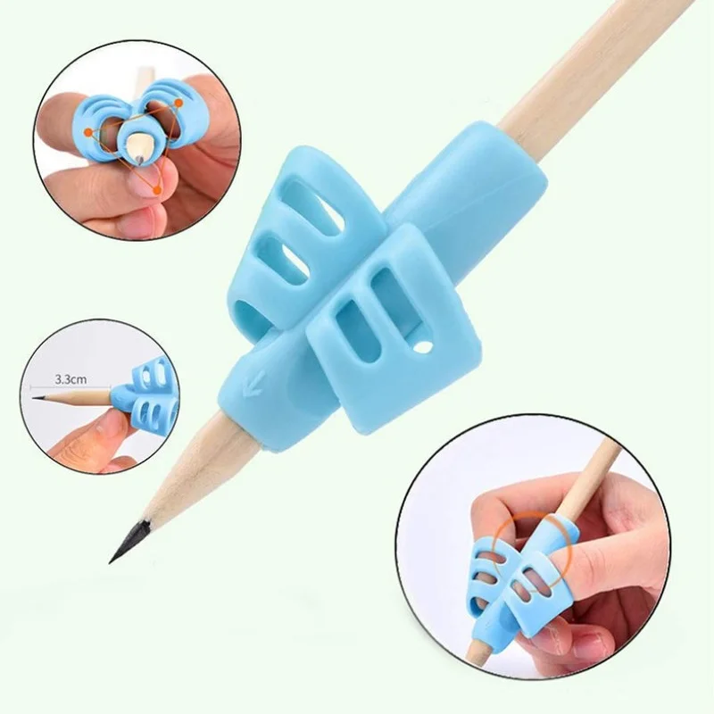 3pcs Silicone Pencil Holder Two-Finger Hand Writing Aid Tool Pen Grip Posture Correction Tool Students Writing Office Stationery
3pcs Silicone Pencil Holder Two-Finger Hand Writing Aid Tool Pen Grip Posture Correction Tool Students Writing Office Stationery