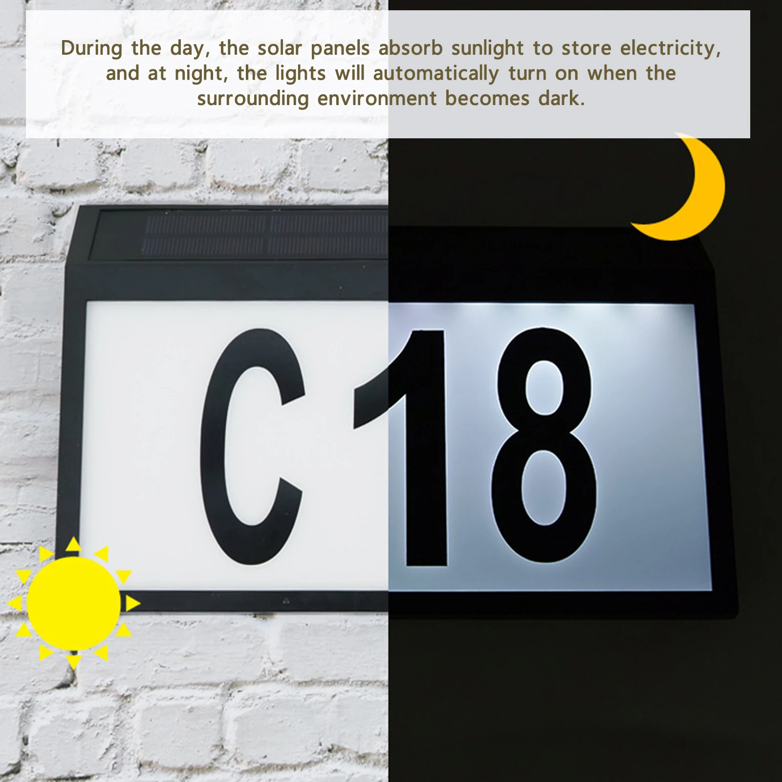 Waterproof Solar House Number Lamp 10 LED Address Sign Outdoor Lighting Wall Lamp for Home Yard Street Garden Door
Waterproof Solar House Number Lamp 10 LED Address Sign Outdoor Lighting Wall Lamp for Home Yard Street Garden Door