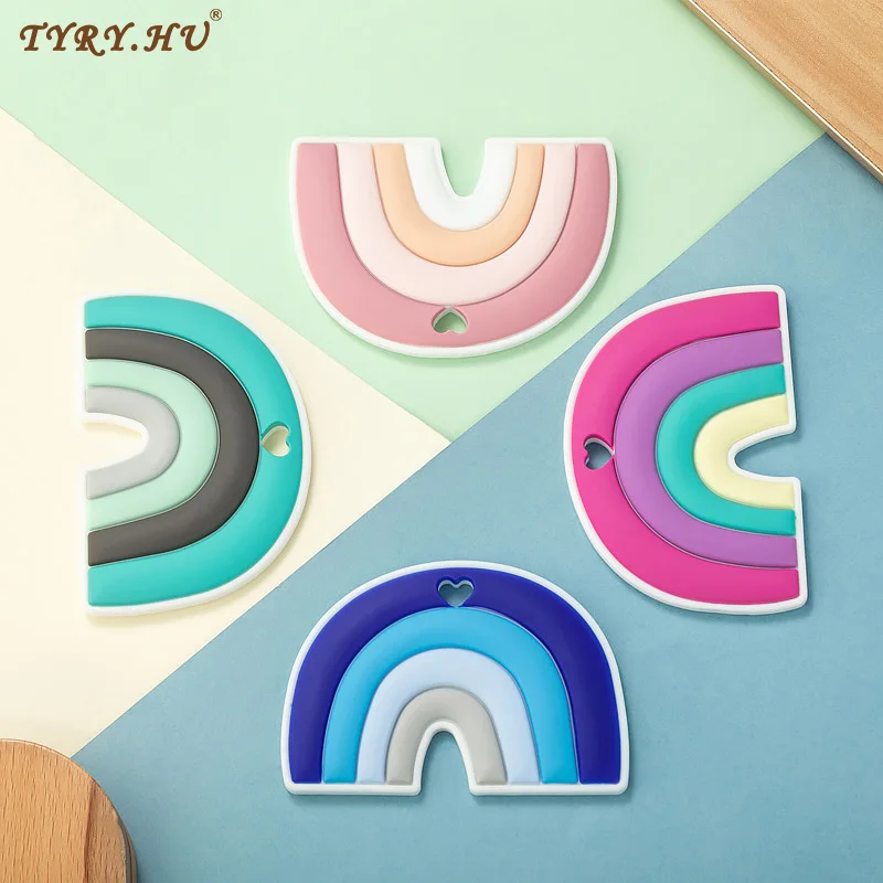 TYRY.HU 2/5pc Silicone Mini Rainbow Beads Baby Silicone Toy Teethers Silicone Teether Pacifier Clip For Pacifier Chains BPA Free
TYRY.HU 2/5pc Silicone Mini Rainbow Beads Baby Silicone Toy Teethers Silicone Teether Pacifier Clip For Pacifier Chains BPA Free