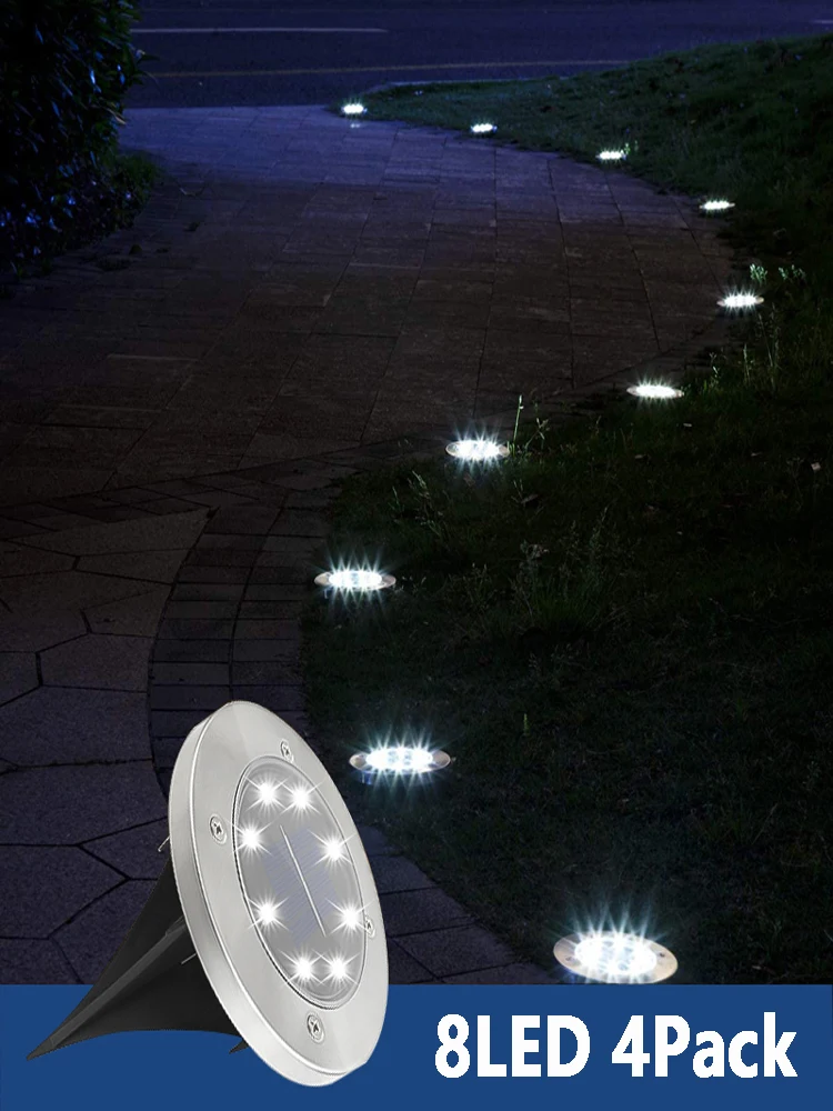 4Pcs 8 LED Outdoor Garden Solar Underground Light Villa Front Lawn Decorative Lamp Sunlight Powered For Pathway Lawn Light
4Pcs 8 LED Outdoor Garden Solar Underground Light Villa Front Lawn Decorative Lamp Sunlight Powered For Pathway Lawn Light