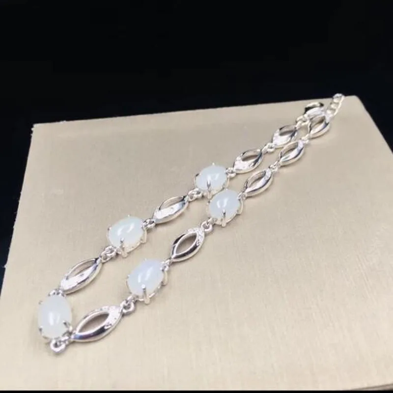 925 Silver Sterling Chain Inlay HeTian Jade Beads Lucky Bracelet Gift For Women Fine Jewelry
925 Silver Sterling Chain Inlay HeTian Jade Beads Lucky Bracelet Gift For Women Fine Jewelry