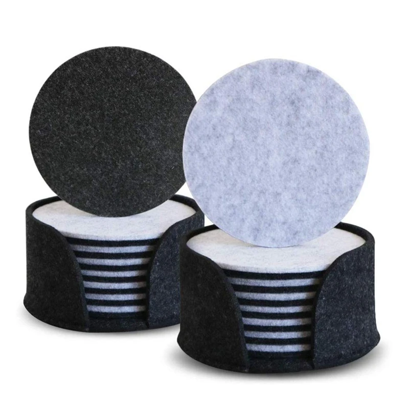Usable Felt Coasters for Drinks Absorbent with Holder, Table Cup Wine Bar Coasters Set for Glasses, Modern Decorative Drink Coas
Usable Felt Coasters for Drinks Absorbent with Holder, Table Cup Wine Bar Coasters Set for Glasses, Modern Decorative Drink Coas