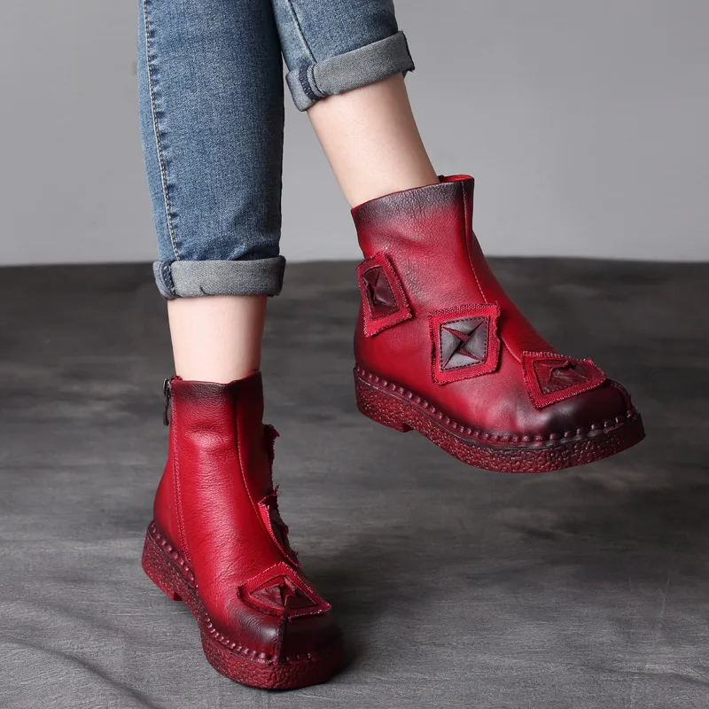 Fashion Boots Women New Party Platform Boots Flat Leather Design Boots Female Women Shoes Rubber Casual Footwear
Fashion Boots Women New Party Platform Boots Flat Leather Design Boots Female Women Shoes Rubber Casual Footwear