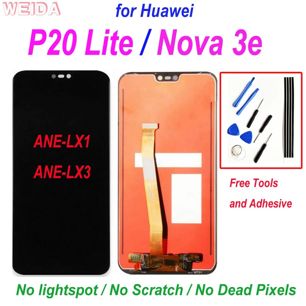 5.84" 100% Tested LCD for Huawei P20 Lite LCD Display Touch Screen Assembly for HUAWEI P20Lite ANE-LX1 ANE-LX3 Nova 3e Display
5.84" 100% Tested LCD for Huawei P20 Lite LCD Display Touch Screen Assembly for HUAWEI P20Lite ANE-LX1 ANE-LX3 Nova 3e Display