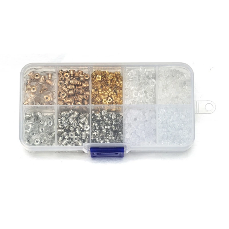 1200Pcs Earring Backs 10 Style Earring Backings Kit Metal Plastic Rubber Earring Backs Bullet Butterfly Flower Backs Kit
1200Pcs Earring Backs 10 Style Earring Backings Kit Metal Plastic Rubber Earring Backs Bullet Butterfly Flower Backs Kit