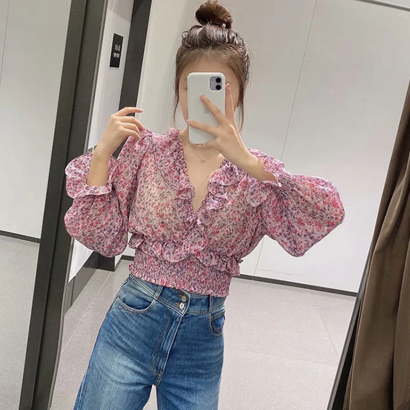 Leopard Print Shirt for Women Puff Sleeve Blouse Women Spring 2021 Fashion Elastic Ruffles Fit Shirt Chic Crop Tops
Leopard Print Shirt for Women Puff Sleeve Blouse Women Spring 2021 Fashion Elastic Ruffles Fit Shirt Chic Crop Tops