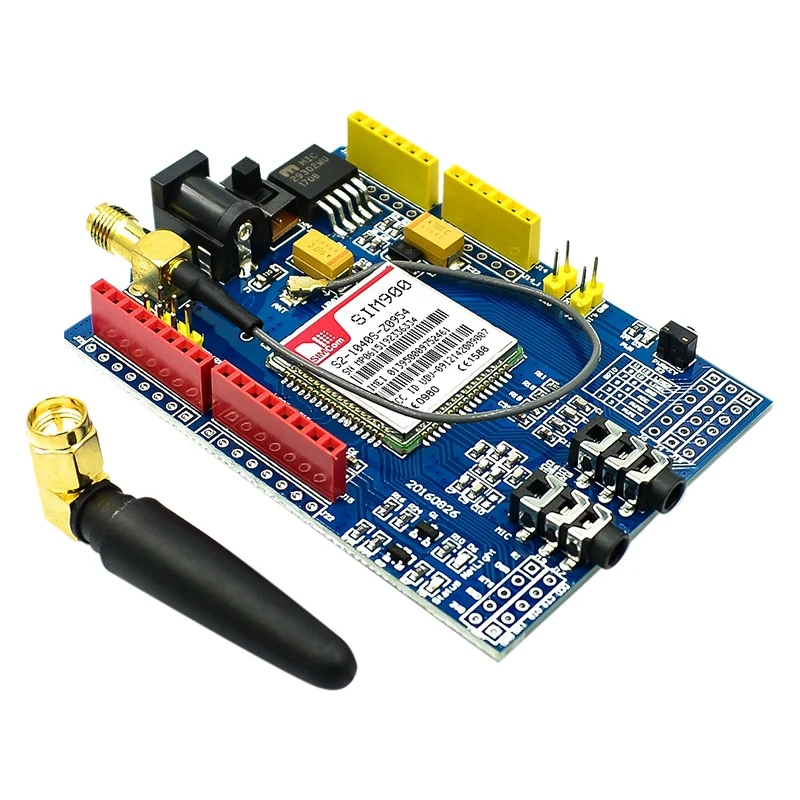 SIM900 GSM GPRS Quad-Band Module Development Board With Antenna 850 / 900/ 1800/1900 Mhz Phone Network Communication
SIM900 GSM GPRS Quad-Band Module Development Board With Antenna 850 / 900/ 1800/1900 Mhz Phone Network Communication