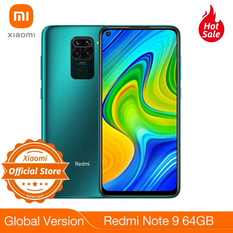 Новая глобальная версия Redmi Note 9 64 ГБ 3 Гб RAM смартфон Helio G85 5020 мАч аккумулятор 18 Вт