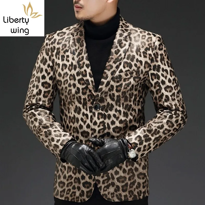 Top Brand Fashion Leopard Mens Genuine Leather Punk Style Plus Size Male Long Sleeve Single Breasted Slim Fit Blazers
Top Brand Fashion Leopard Mens Genuine Leather Punk Style Plus Size Male Long Sleeve Single Breasted Slim Fit Blazers