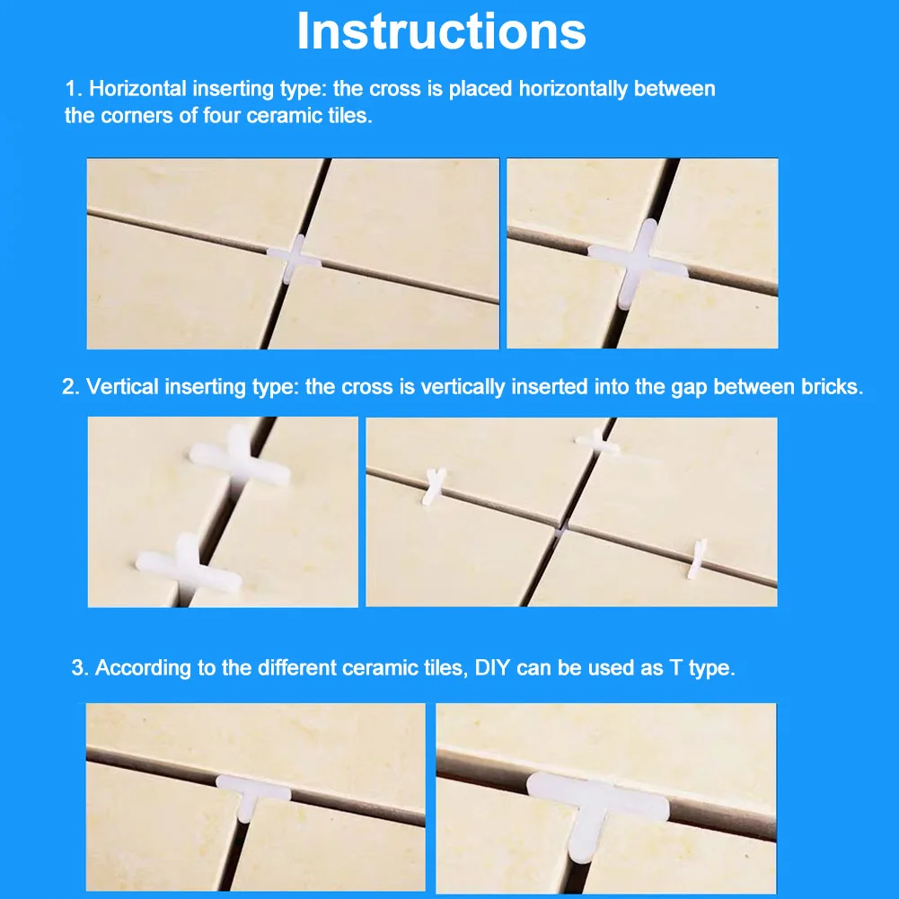 572pcs Easy Install Flat Ceramic T Type Construction Tools With Wrench Spacers Reusable Leveler Floors Tile Leveling System Kit
572pcs Easy Install Flat Ceramic T Type Construction Tools With Wrench Spacers Reusable Leveler Floors Tile Leveling System Kit