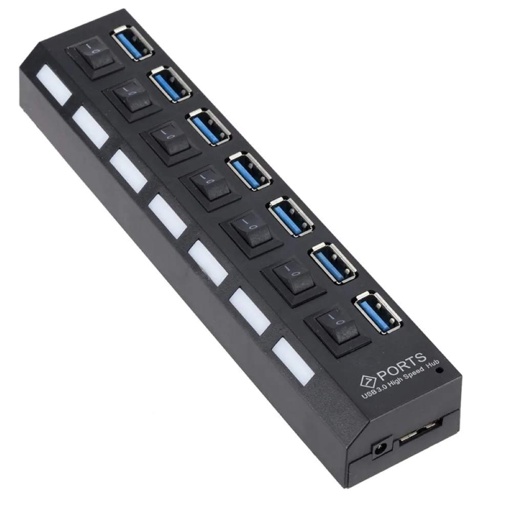 USB 3.0 Hub Set Multi Port USB Hub Splitter with Switches 7 Port USB 3.0 Hub USB Port Expander for PC Laptop Notebook
USB 3.0 Hub Set Multi Port USB Hub Splitter with Switches 7 Port USB 3.0 Hub USB Port Expander for PC Laptop Notebook