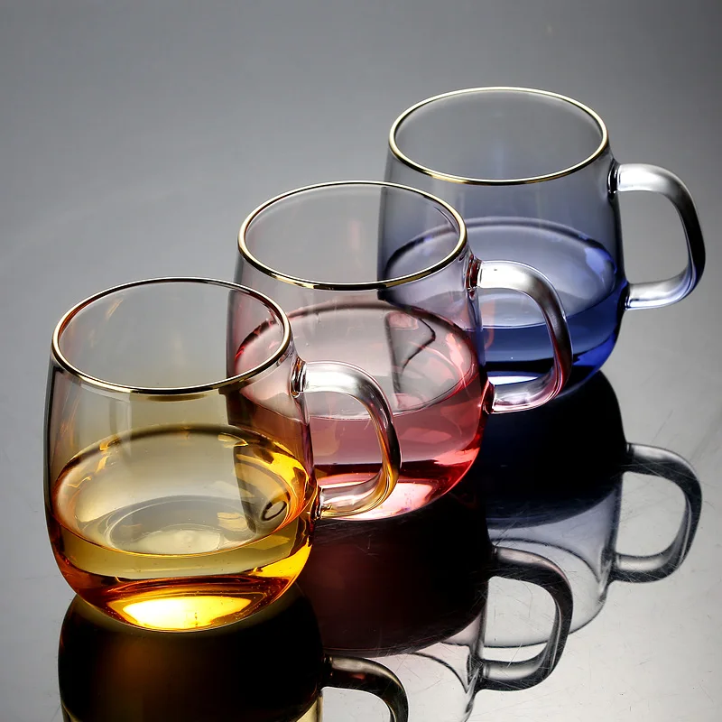 Creative description Phnom Penh glass household water glass with handle transparent simple glass drinking cup milk cup 
Creative description Phnom Penh glass household water glass with handle transparent simple glass drinking cup milk cup