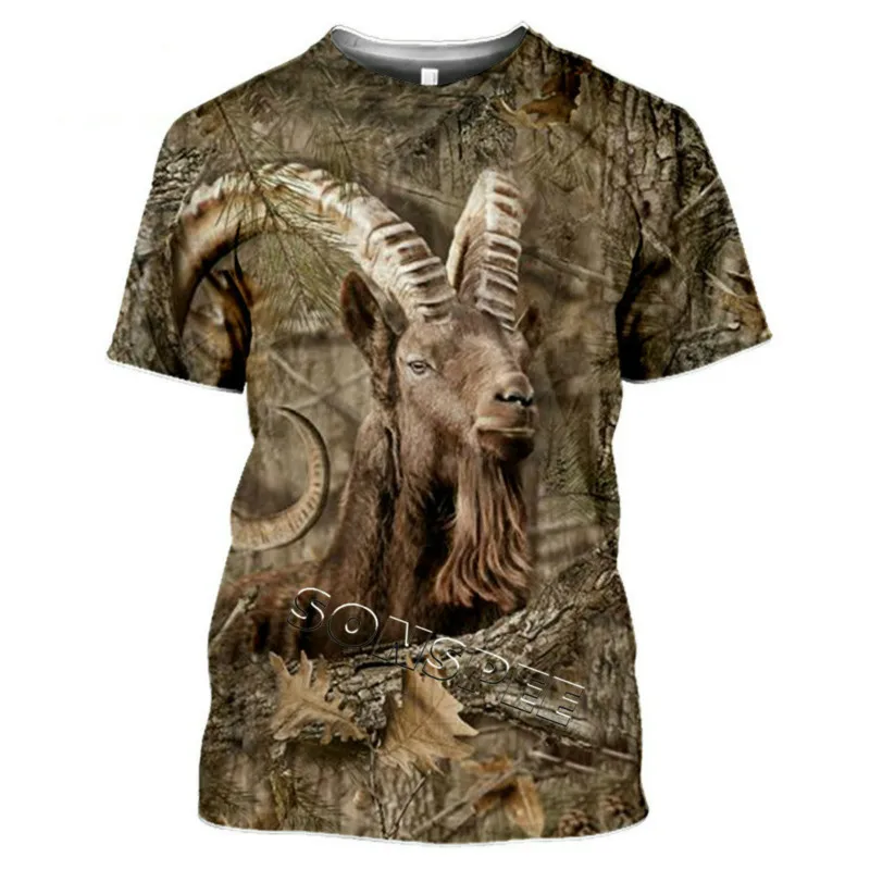 2021 summer new men's T-shirt hunting animal moose/rabbit 3D printing short-sleeved street casual clothing
2021 summer new men's T-shirt hunting animal moose/rabbit 3D printing short-sleeved street casual clothing