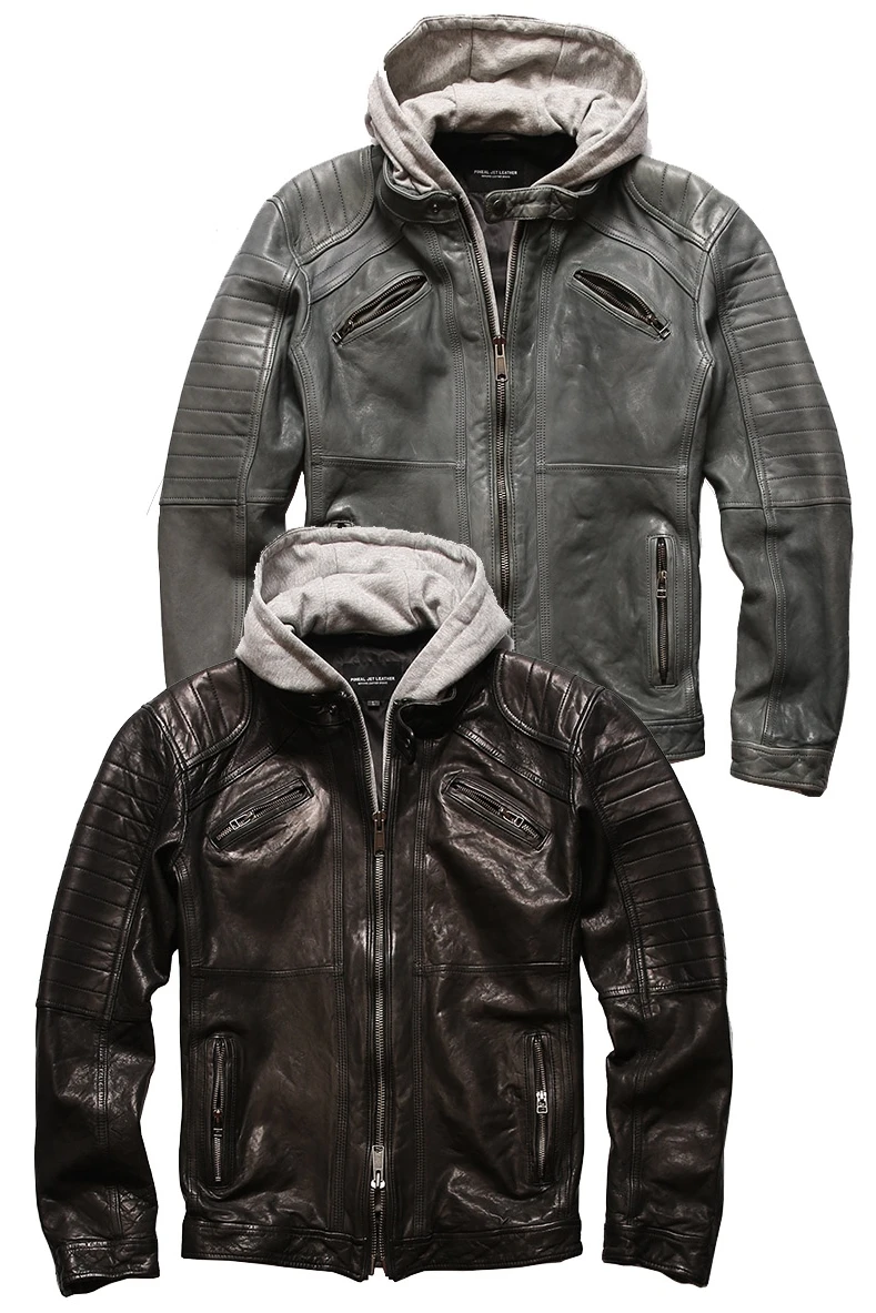Japan fashion brand hooded genuine leather men vintage sheepskin slim fit motorcycle jacket hat biker coat for male
Japan fashion brand hooded genuine leather men vintage sheepskin slim fit motorcycle jacket hat biker coat for male