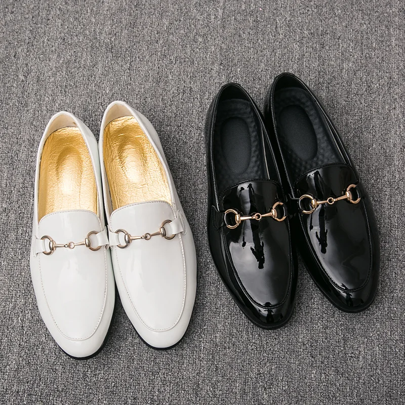 Men's Buckle Patent Leather Loafers Formal Wedding Shoes Breathable Non-slip 2021 New Fashion Pointed Toe Breathable Men's Shoes
Men's Buckle Patent Leather Loafers Formal Wedding Shoes Breathable Non-slip 2021 New Fashion Pointed Toe Breathable Men's Shoes