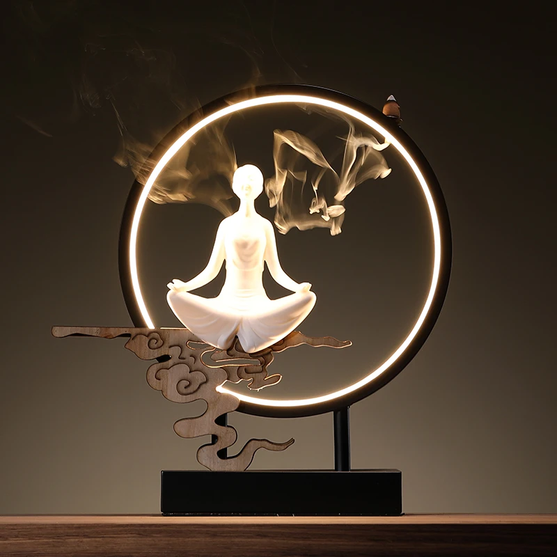 Luxury Metal Incense Burner Led Light Creative Sandalwood Ceramics Incense Burner Personality Base Incensario Home Decor EI50IB
Luxury Metal Incense Burner Led Light Creative Sandalwood Ceramics Incense Burner Personality Base Incensario Home Decor EI50IB