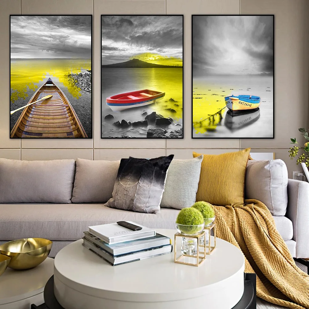 Beautiful Landscape Boat Canvas Painting Modern Personalized Artwork Wall Posters Pictures Room Decoration Mural
Beautiful Landscape Boat Canvas Painting Modern Personalized Artwork Wall Posters Pictures Room Decoration Mural
