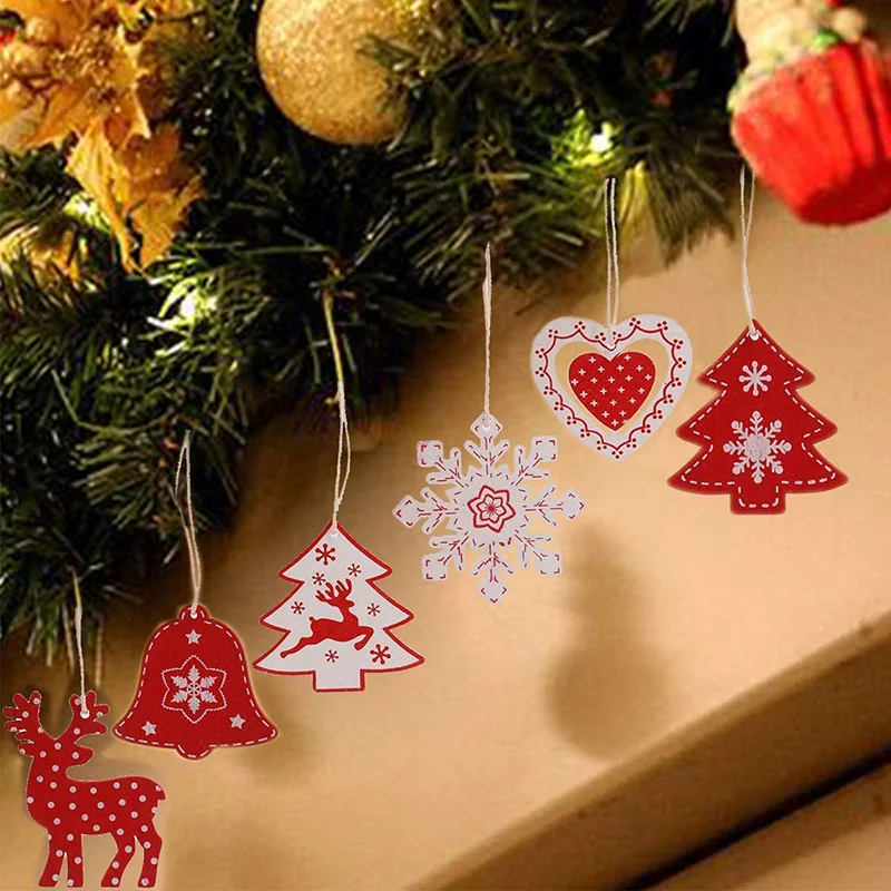 24 red elk bell pendants Christmas wooden box 6 grid wooden box home decoration handmade wood chip DIY accessories
24 red elk bell pendants Christmas wooden box 6 grid wooden box home decoration handmade wood chip DIY accessories