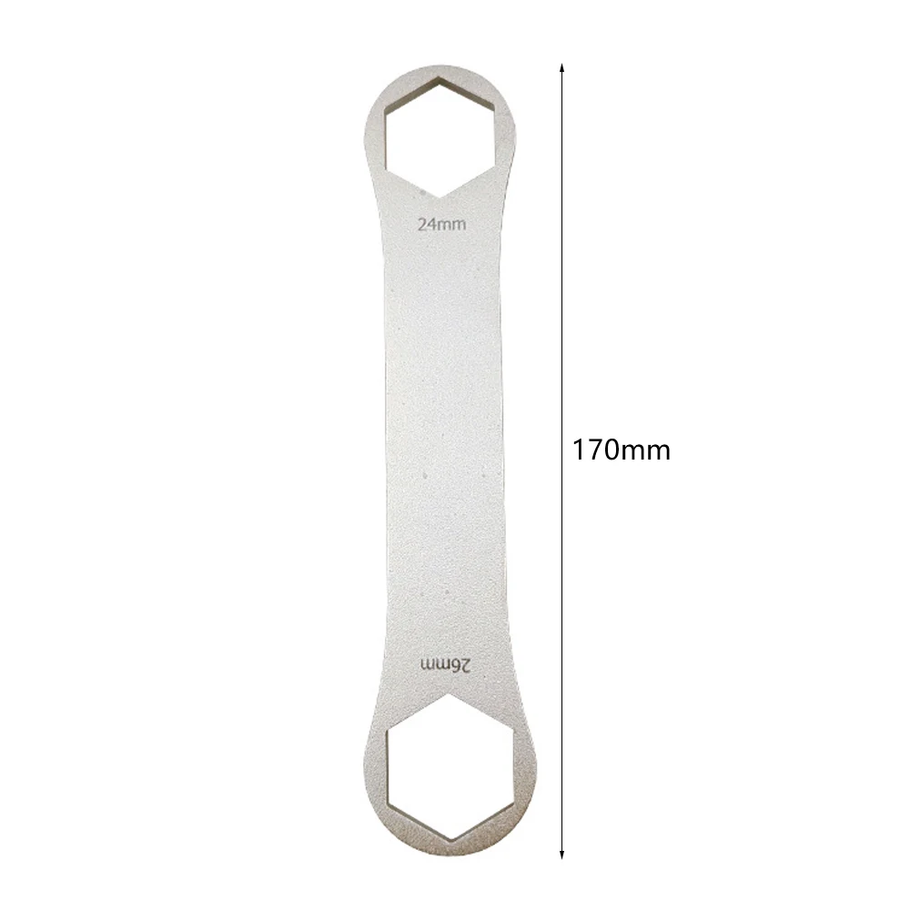 Bike Front Fork Cap Spanner Wrench Stainless Steel Double Head 24/26mm Hex Fork Cap Remover for SUNTOUR XCR/RST/XCM
Bike Front Fork Cap Spanner Wrench Stainless Steel Double Head 24/26mm Hex Fork Cap Remover for SUNTOUR XCR/RST/XCM