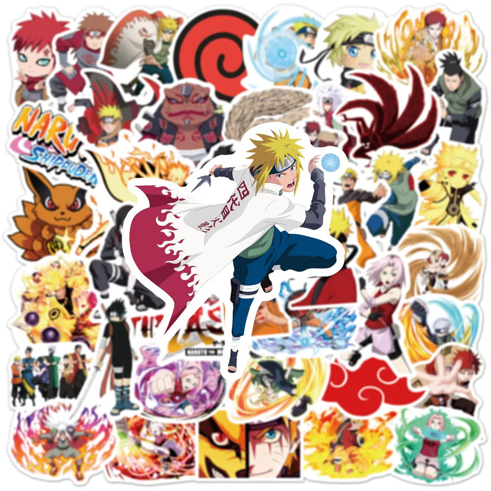 50/100 Pcs Boruto Stikers Itachi Kakashi Sasuke Gaara Sakura Pain Konan Hidan Anime PVC Stickers Computer Notebook Suitcase Gift | Игрушки и