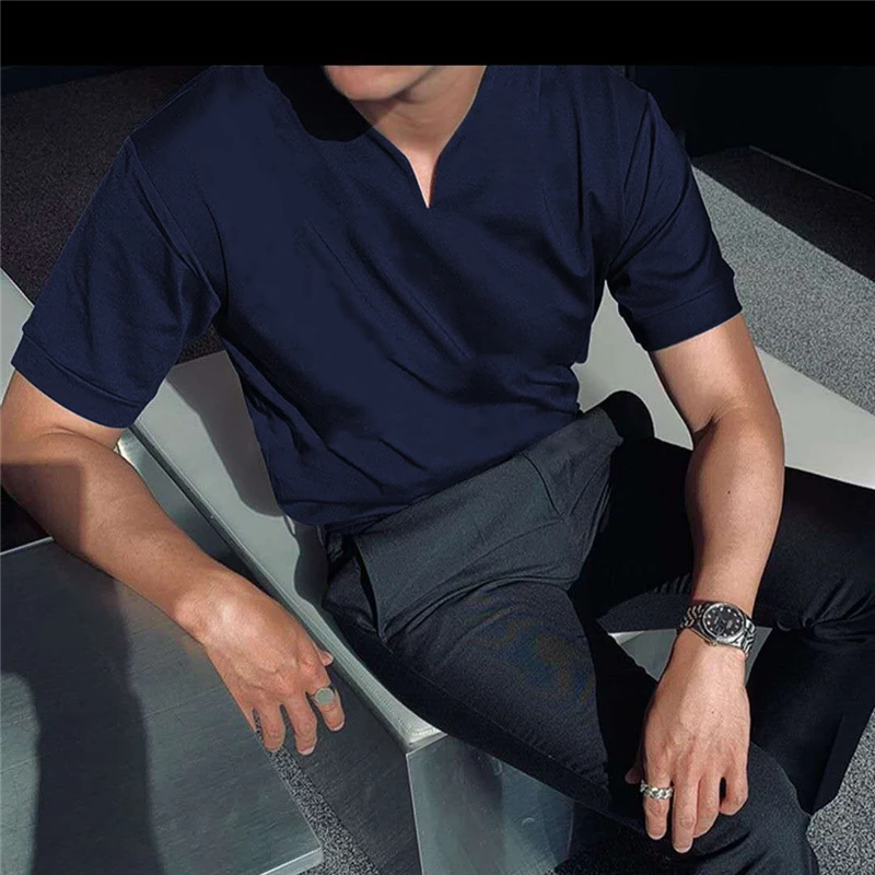 2121 New Arrived V neck short sleeve men t shirt Slim Fit t-shirt men Skinny casual summer tshirt camisetas hombre M-3XL
2121 New Arrived V neck short sleeve men t shirt Slim Fit t-shirt men Skinny casual summer tshirt camisetas hombre M-3XL