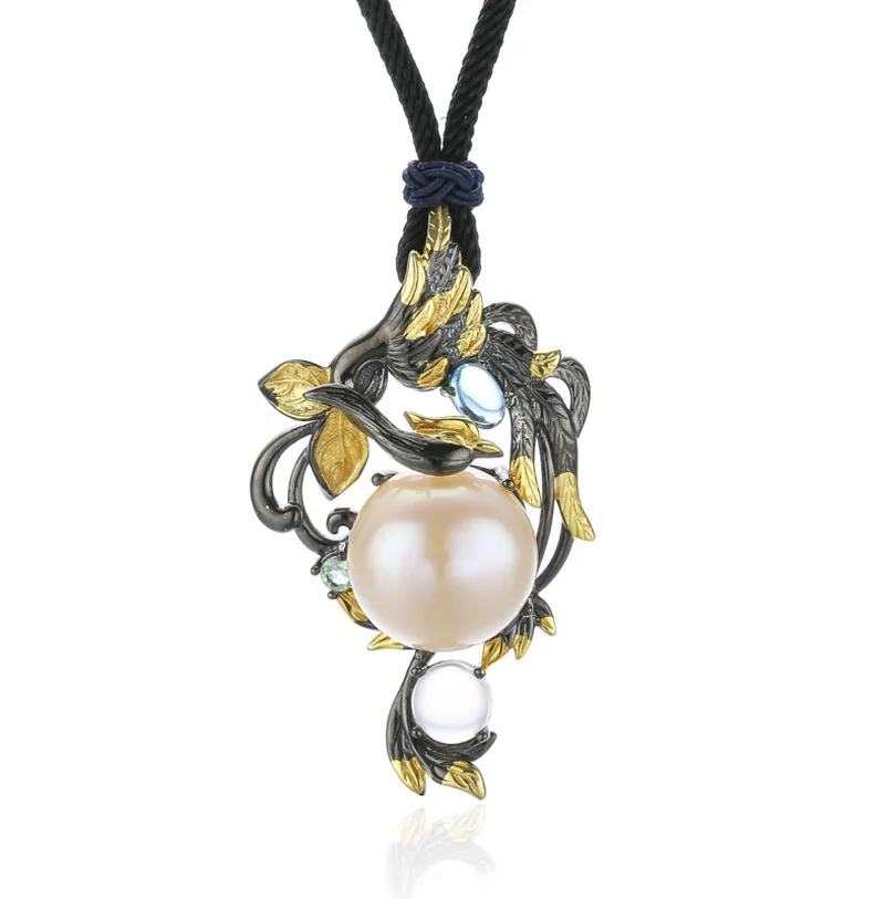Leouerry 925 Sterling Silver Vintage Phoenix Pendant Natural Pink Crystal Topaz Baroque Style Pearl Pendants Silver Jewelry
Leouerry 925 Sterling Silver Vintage Phoenix Pendant Natural Pink Crystal Topaz Baroque Style Pearl Pendants Silver Jewelry