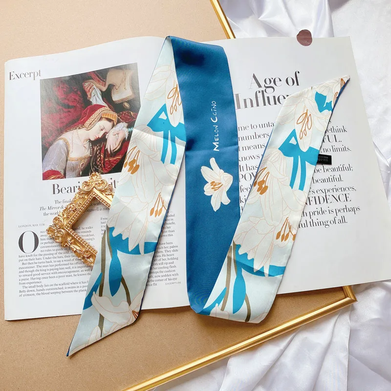 New 2022 Fashion Floral Print Silk Scarf Women Thin Neck Long foulard scarves Office Lady Shawl Bandanas Female Bag Hair Scarfs
New 2022 Fashion Floral Print Silk Scarf Women Thin Neck Long foulard scarves Office Lady Shawl Bandanas Female Bag Hair Scarfs
