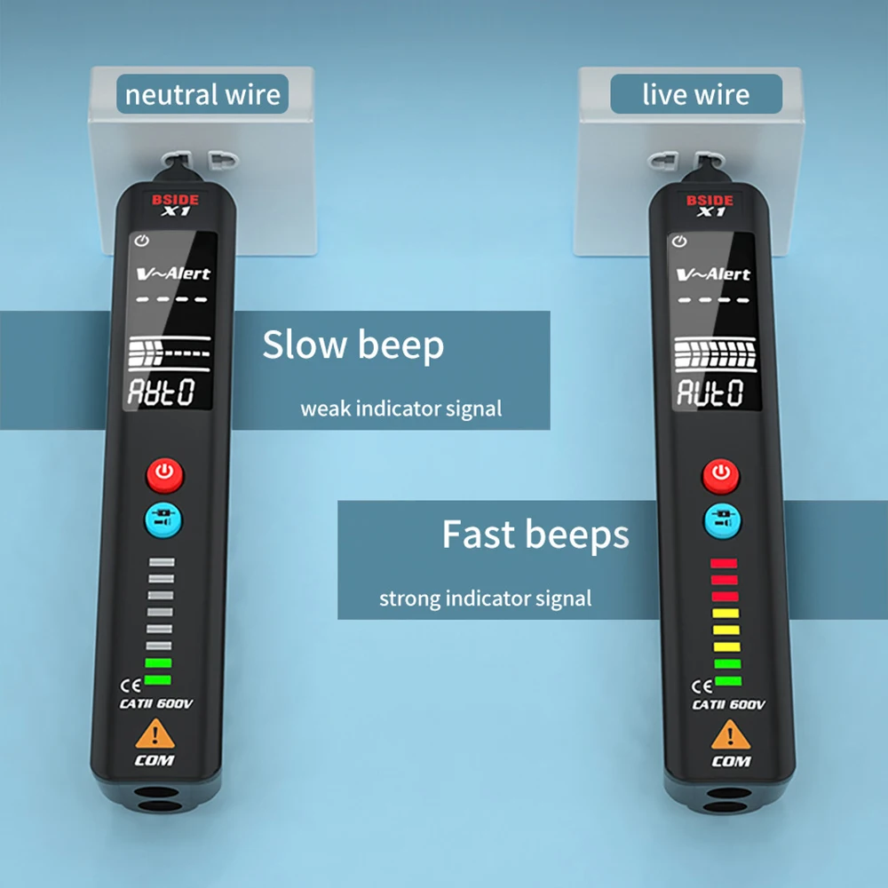 BSIDE X1 Voltage Detector Tester Smart Multimeter Non-Contact Infrared Thermometer EBTN Display Live Wire Test Pencil Meter
BSIDE X1 Voltage Detector Tester Smart Multimeter Non-Contact Infrared Thermometer EBTN Display Live Wire Test Pencil Meter